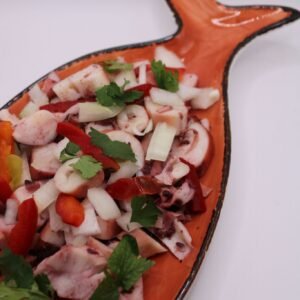 Salada de Tentáculos de Pota confecionada